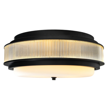 CWI Lighting Valdivia 18" 4-Light Flush Mount - 120V - Black
