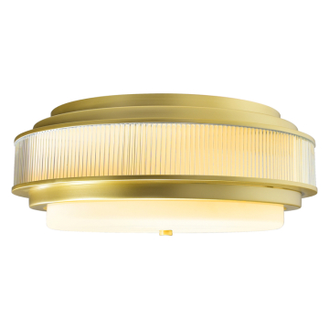 CWI Lighting Valdivia 18" 4-Light Flush Mount - 120V - Satin Gold