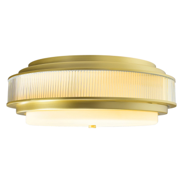 CWI Lighting Valdivia 22" 5-Light Flush Mount - 120V - Satin Gold