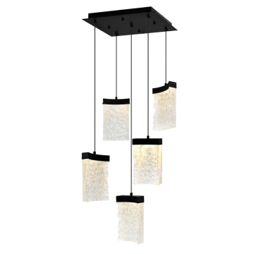CWI Lighting Lava 12" LED Mini Pendant - 55W - 3000K - Black