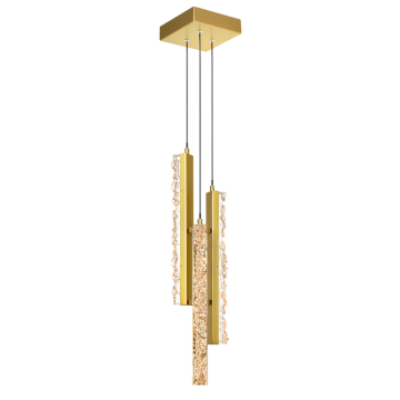 CWI Lighting Stagger 6" LED Mini Pendant - 30W - 3000K - Brass
