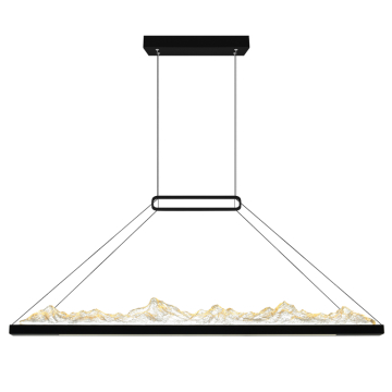 CWI Lighting Himalayas 48" LED Linear Chandelier - 25W - CCT Selectable - Black