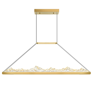 CWI Lighting Himalayas 48" LED Linear Chandelier - 25W - CCT Selectable - Brass