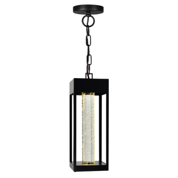 CWI Lighting Rochester 15" LED Outdoor Pendant - 6W - 3000K - 120V - Black