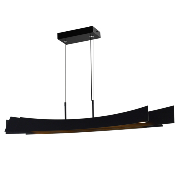 CWI Lighting Candora 50" LED Linear Chandelier - 27W - CCT Selectable - Black