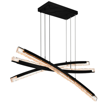 CWI Lighting Saber 50" LED Chandelier - 72W - 3000K - Black