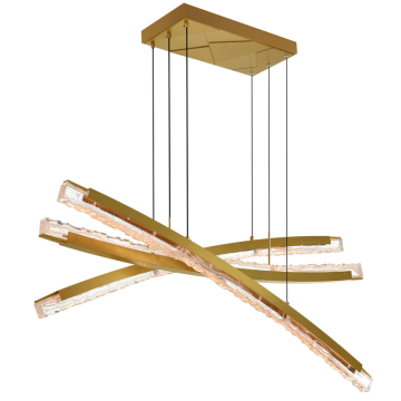 CWI Lighting Saber 50" LED Chandelier - 72W - 3000K - Brass