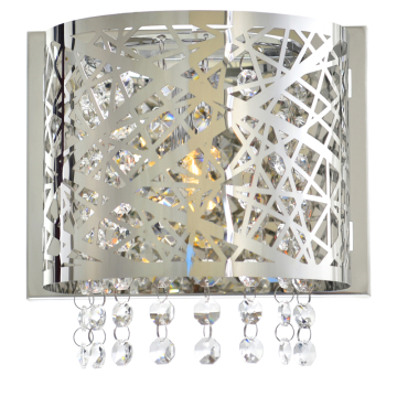 CWI Lighting Eternity 1-Light Bathroom Sconce - 120V - Stainless Steel