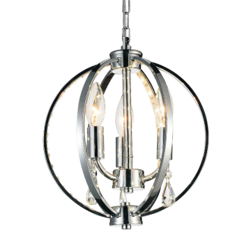 CWI Lighting Abia 3-Light Up E12 / LED Mini Pendant - CCT Selectable - 120V - Chrome