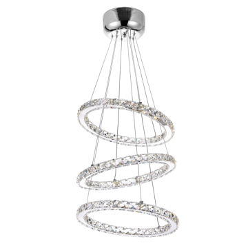CWI Lighting Ring LED Chandelier - 54W - 4000K - 120V - Stainless Steel