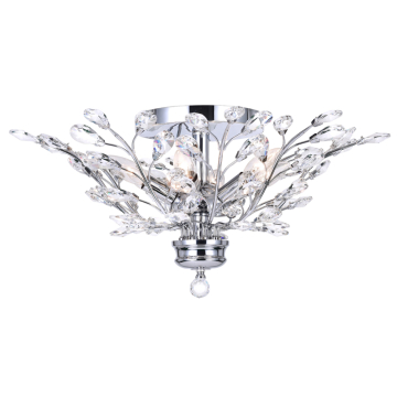 CWI Lighting Ivy 22" 6-Light Flush Mount - 120V - Chrome