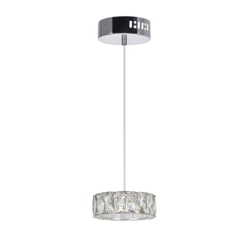 CWI Lighting Milan 6" LED Mini Pendant - 4W - 4000K - 120V - Chrome