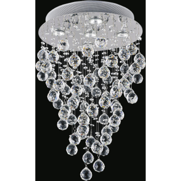 CWI Lighting Rain Drop 16" 5-Light Flush Mount - 120V - Chrome