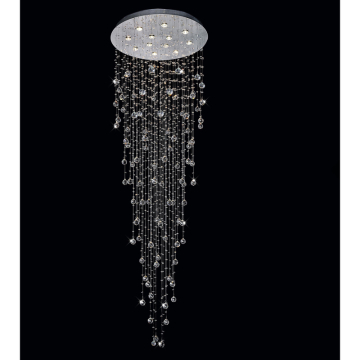 CWI Lighting Rain Drop 32" 12-Light Flush Mount - 120V - Chrome