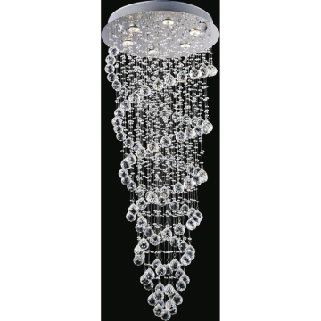 CWI Lighting Double Spiral 20" 6-Light Flush Mount - 120V - Chrome