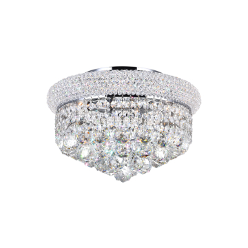 CWI Lighting Empire 14" 4-Light Flush Mount - 120V - Chrome