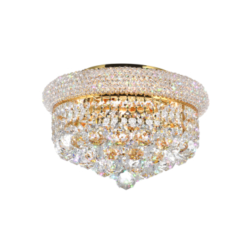 CWI Lighting Empire 14" 4-Light Flush Mount - 120V - Gold