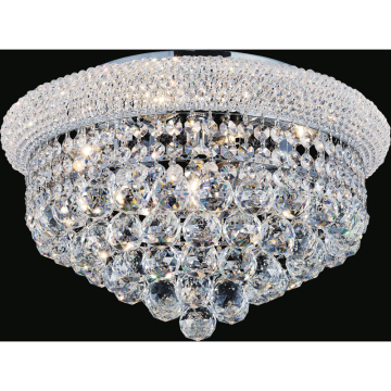 CWI Lighting Empire 18" 5-Light Flush Mount - 120V - Chrome