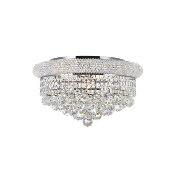 CWI Lighting Empire 20" 8-Light Flush Mount - 120V - Chrome