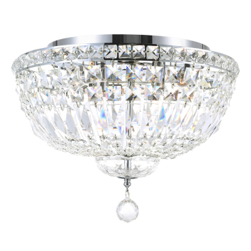 CWI Lighting Stefania 16" 5-Light Flush Mount - 120V - Chrome