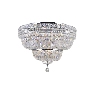 CWI Lighting Stefania 24" 9-Light Flush Mount - 120V - Chrome
