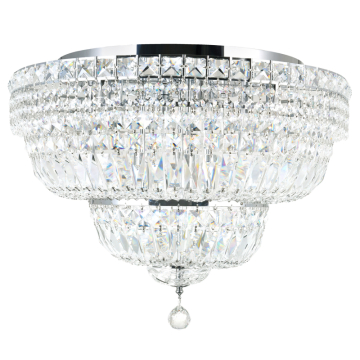 CWI Lighting Stefania 30" 16-Light Flush Mount - 120V - Chrome