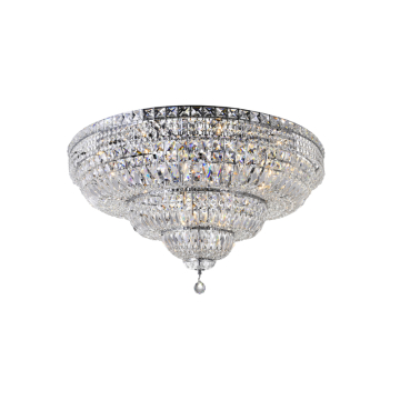 CWI Lighting Stefania 36" 21-Light Flush Mount - 120V - Chrome