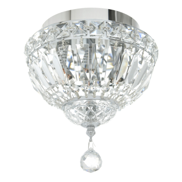 CWI Lighting Stefania 8" 2-Light Flush Mount - 120V - Chrome