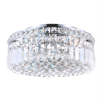 CWI Lighting Colosseum 14" 4-Light Flush Mount - 120V - Chrome