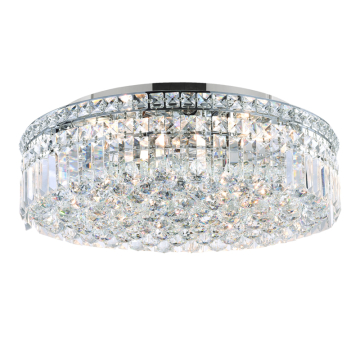 CWI Lighting Colosseum 20" 8-Light Flush Mount - 120V - Chrome