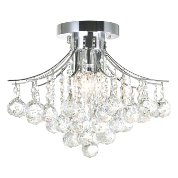 CWI Lighting Princess 16" 6-Light Flush Mount - 120V - Chrome