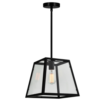 CWI Lighting Alyson 1-Light Down Mini Pendant - 120V - Black