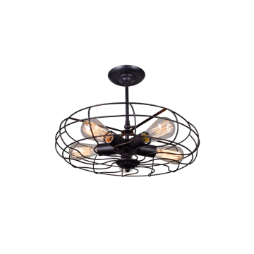 CWI Lighting Pamela 5-Light Flush Mount - 120V - Rust