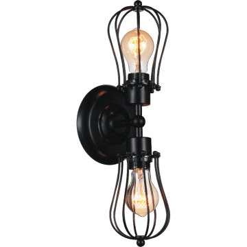 CWI Lighting Tomaso 2-Light Wall Sconce - 120V - Black
