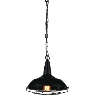 CWI Lighting Morgan 11" 1-Light Mini Pendant - 120V - Black
