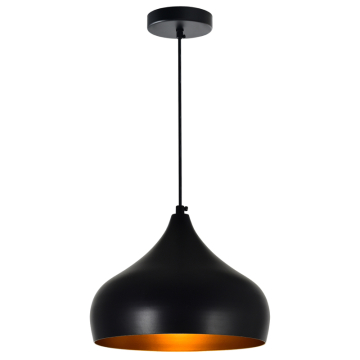 CWI Lighting Dynamic 9" 1-Light Down Pendant - 120V - Black