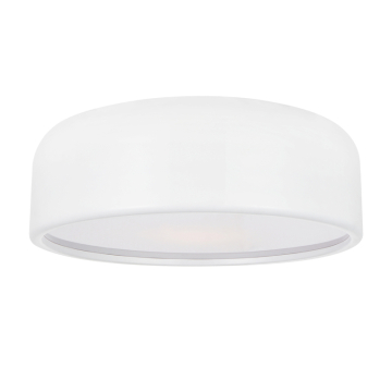 CWI Lighting Campton 3-Light Drum Shade Flush Mount - 120V - White