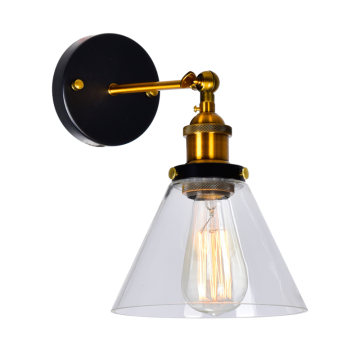 CWI Lighting Eustis 1-Light Wall Sconce - 120V - Black & Gold Brass