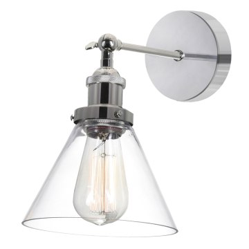 CWI Lighting Eustis 1-Light Wall Sconce - 120V - Polished Nickel
