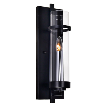 CWI Lighting Sierra 5" 1-Light Wall Sconce - 120V - Black