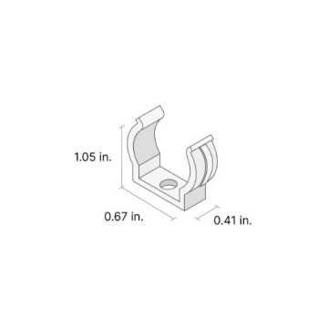 DiodeLED Mounting Bracket for LINAIRE Flex Tube 360 - 2 Pack
