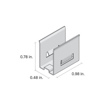 DiodeLED Mounting Clips for LINAIRE Flex Side Bend - 2 Pack - White