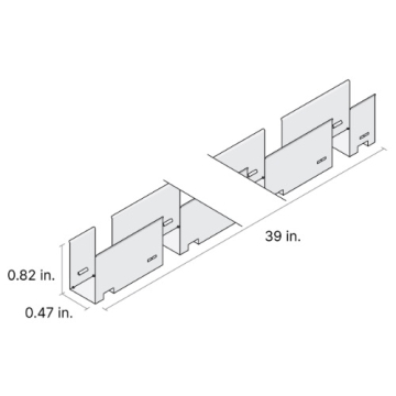 DiodeLED 39" Spine Mounting Channel for LINAIRE Flex Side Bend - White