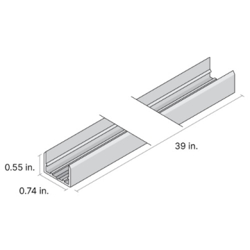 DiodeLED 39" Mounting Channel for LINAIRE Flex Top Bend - Aluminum
