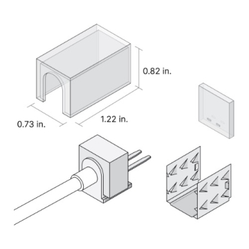 DiodeLED Field Connector for LINAIRE Flex Top Bend - Straight Entry