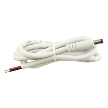 DiodeLED Adapter Splice Cable - Male DC to Hardwire Connection - White