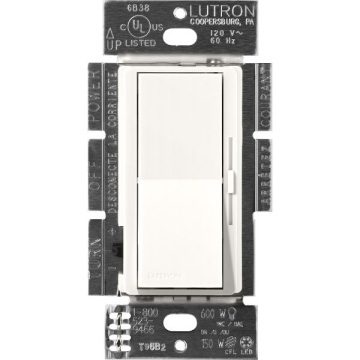 Lutron Diva 0-10V LED Dimmer - Single-Pole / 3-Way - 8A - 120-277V - Brilliant White