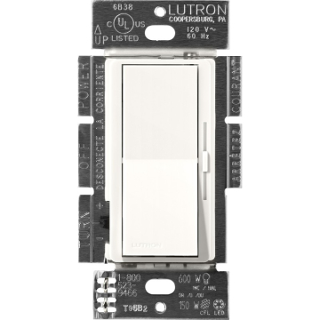 Lutron Diva 0-10V LED Dimmer - Single-Pole / 3-Way - 8A - 120-277V - Brilliant White