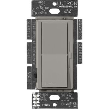Lutron Diva 0-10V LED Dimmer - Single-Pole / 3-Way - 8A - 120-277V - Cobblestone