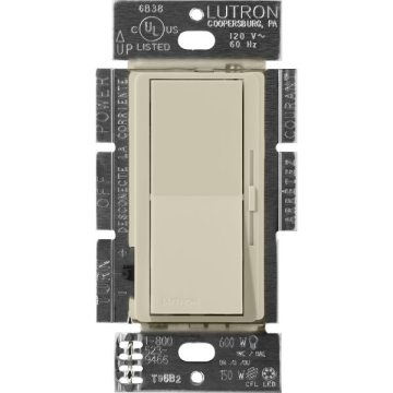Lutron Diva 0-10V LED Dimmer - Single-Pole / 3-Way - 8A - 120-277V - Clay